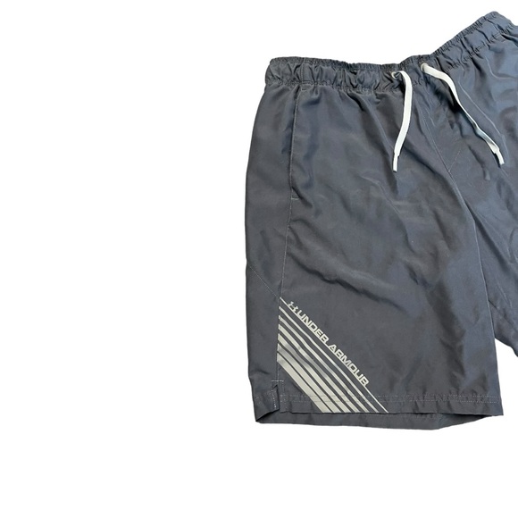 Under Armour relaxed fit lined swim trunks pockets gray size large - Picture 4 of 8